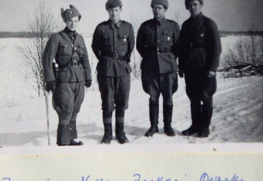 Jatkosota Syväri, neljä upseeria, nimet on